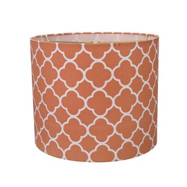 Aspen Creative 31096 Transitional Drum (Cylinder) Shaped Spider Construction Lamp Shade, Orange