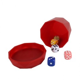 Board Game Dice Cup Red 4ea