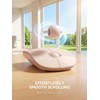RAPIQUE Slim Wireless Mouse, Bluetooth & 2.4GHz, Rechargeable, Beige
