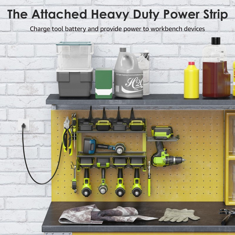 CCCEI Modular Power Tool Organizer Wall Mount Charging Station, Green