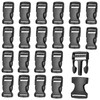 sinzau Click Fastener Pack of 20, Side Squeeze Buckle Replacement