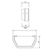 FLOPLAST 114mm Square Gutter External Stop End - White