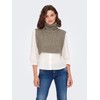 ONLY Women's Onllovisa Life Knit Collar Acc Sweater Vest, camel,