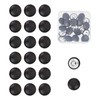 letsinstyle 20 PCS 18mm Faux Leather Covered Buttons, Black Round