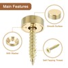 uxcell 16Pcs Brass Decorative Screws with Caps, 12 mm Mirror