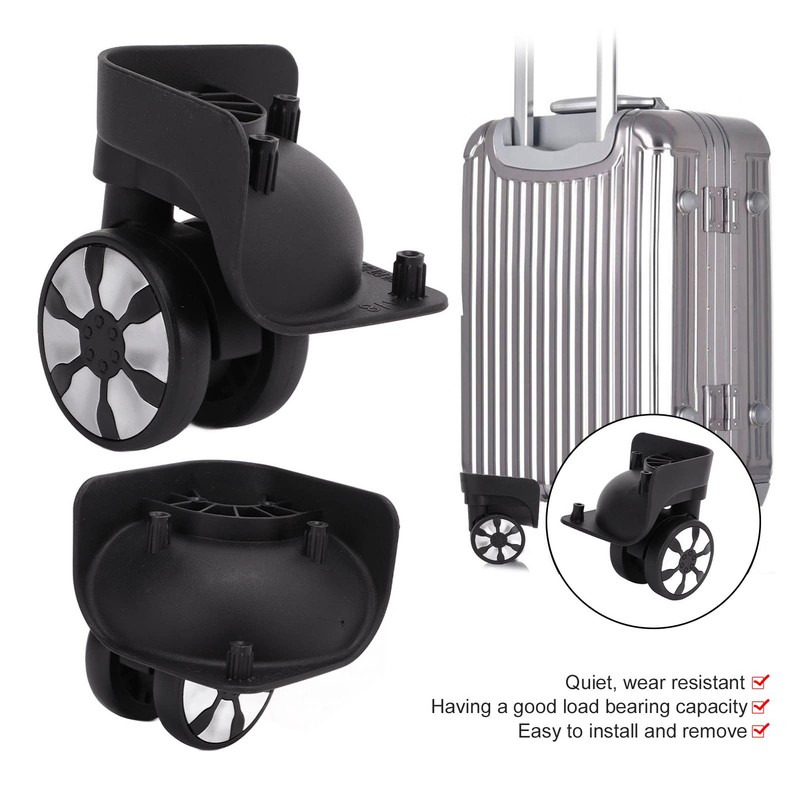 Pack of 2 Suitcase Wheels Replacement Wheels, 360 Degree Suitcase