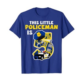 This Little Policeman is 5 Five Years 5th Birthday Party Cop T-Shirt