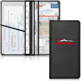 HANNHAI Leather Car Registration and Insurance Cards Holder, Vehicle Glove Box Car Organizer Documents License Compatible with Jeep Wrangler JL JLU 2018-2025 & Gladiator JT Auto Interior Accessories