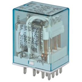 Jameco Valuepro LB4H-12DS-R Electromechanical Relay, 4PDT, 5A, 12 Volt, 160Ohm, Plug-in, 21.5 mm D x 41.3 mm H x 28 mm L (Pack of 2)