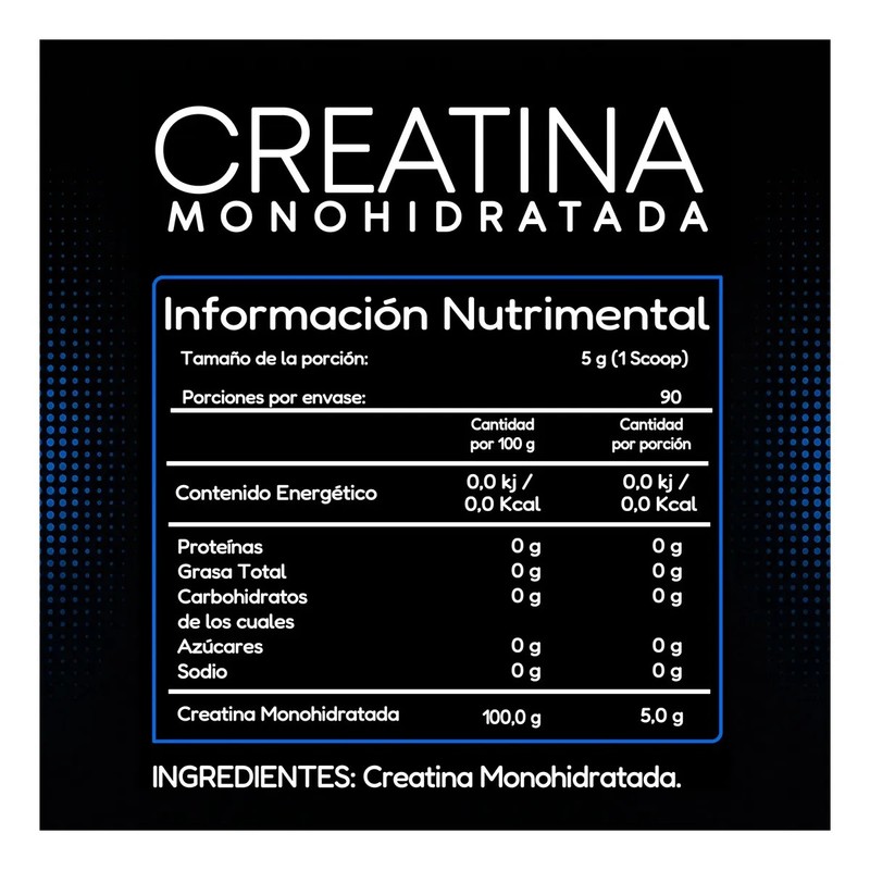 Creatina Monohidratada BHP Nutrition de 450g para Rendimiento Deportivo