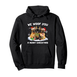 Funny Merry Woofmas French Bulldog Christmas Ornaments Pullover Hoodie