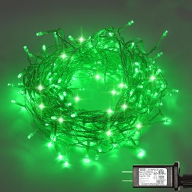 ILLUMINEW 300 Led Green Outdoor String Lights Waterproof St. Patrick's Day Decorations, 108 Ft Led String Lights for Bedroom, 8 Modes Plug in Fairy Lights for Christmas Room Decor