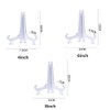 Juxtapiq 12 PCS Mini Plastic Acrylic Easel Display Stands, Clear
