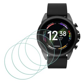 MTHGH Screen Protector for Fossil Men's GEN 6 44mm/ Women's GEN 6 42mm[4 Pack] [NOT FOR FW7071-DW14F2], Tempered Glass 9H Hardness Anti-Scratch Bubble Free Film Ultra-Thin Protective Cover