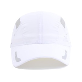 Gvatasz Quick Drying Baseball Cap Sun Hats Mesh Lightweight UV Protection Adjustable UPF 50+ Running Hats Umpire Cap,White