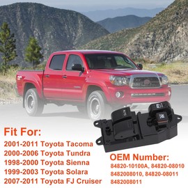 84820-10100A Door Power Window Switch Replacement for Toyota Tacoma 2001-2011 for 2000-2006 Toyota Tundra Replace OEM 8482008011, Front Left Driver Side Power Window Switch Fit for Toyota Sienna 98-00