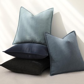 ZWJD Cushion Cover 40 x 40 cm, Set of 4 Chenille Cushion Covers, Sofa Cushion Cover with Elegant Design, Soft and Luxurious Decorative Cushion for Couch, Bed and Home Decoration