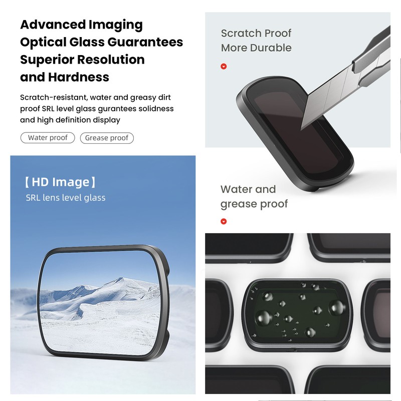 Action Camera ND Filter Set ND16 ND64 ND256 ND1000 Aluminum