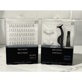 Revlon 91161 D20 ~ Define Starter Kit + 70 Accent Individual Lashes 91192 A70
