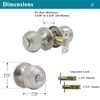 Probrico Brushed Nickel Bed/Bath Door Knobs Privacy Door Knobs Interior
