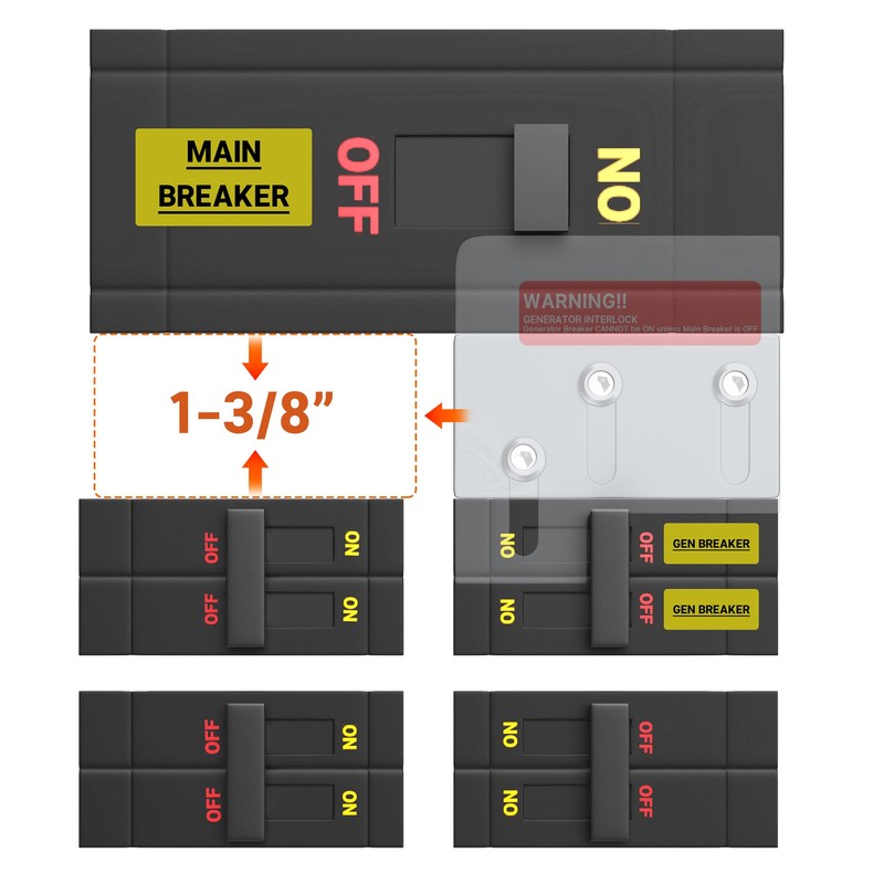 RVBOATPAT Generator Interlock Kit Fit for Square D QO or