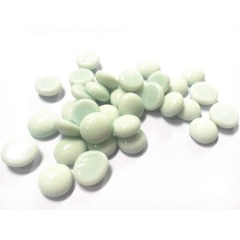 Briliant Shop Flat Pebbles Marbles, 1 Lbs Glass Gems Stone for Vase Fillers, Wedding Table Scatter, Aquarium Fillers Decor, Party Decoration, Crystal Rocks (Approx 100 pcs White)