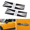 iJDMTOY Black Union Jack UK Flag Pattern Vinyl Sticker Decals