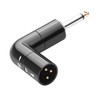 QIANRENON Adjustable 90° Angle XLR to TS 6.35mm Microphone Unbalanced