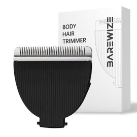 BAREWIZE Body Hair/Pubic Hair Trimmer Replacement Blade | Safety Ceramic Blades, Rust Resistant, Compatible with BAREWIZE T050 (1 pack, Black)
