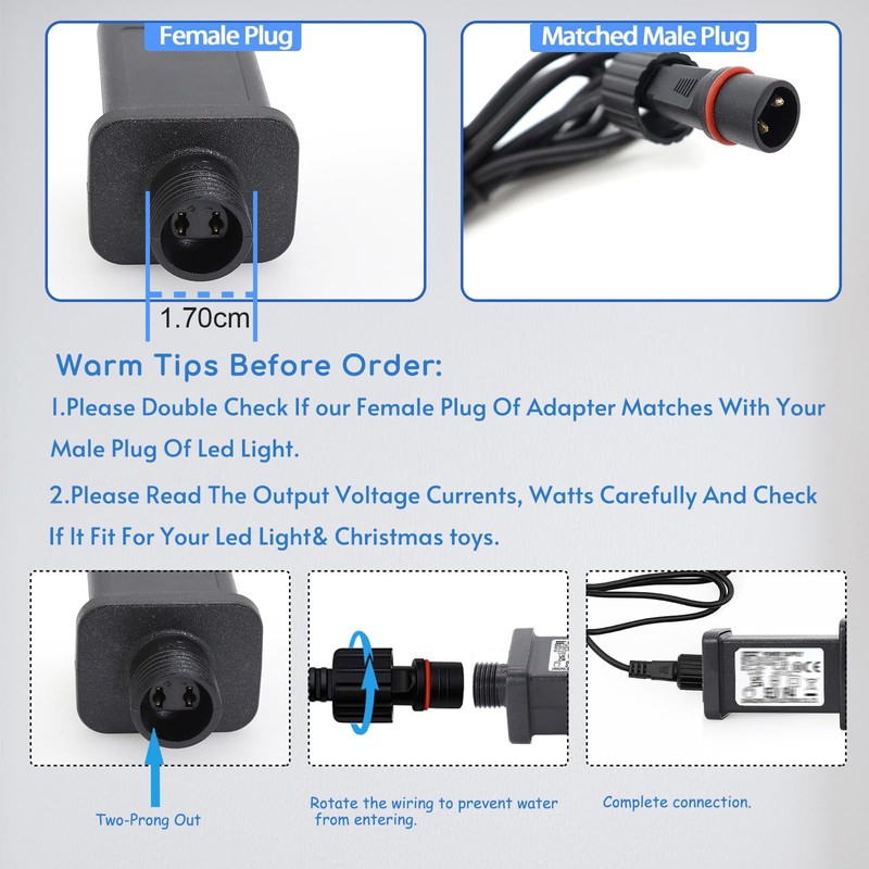 String Light Indoor-Outdoor for CZJUTAI JT-DC31V6W /3.6W /1.35W-E2-IP44 Christmas Lighting