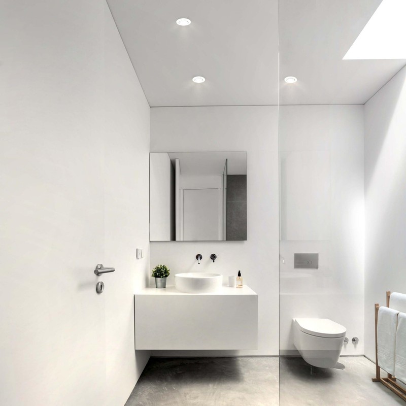 Ledvion LED Downlights, White, 5 W, IP65, CCT, COB, Diameter