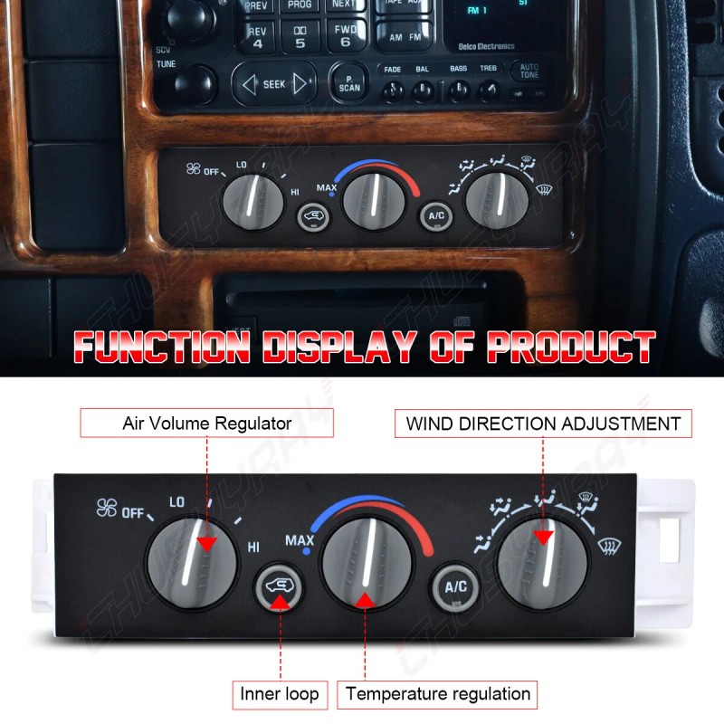 CHUSYYRAY A/C Heater Climate Control Switch For Chevy GMC C1500-C3500