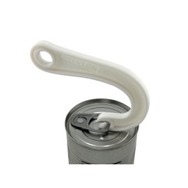 Intulon Can Tab Opener - Manual Ring Puller for Easy Access to Soup, Beans, and Pet Food Cans - Simple Hook, Leverage, and Pull Design (White)