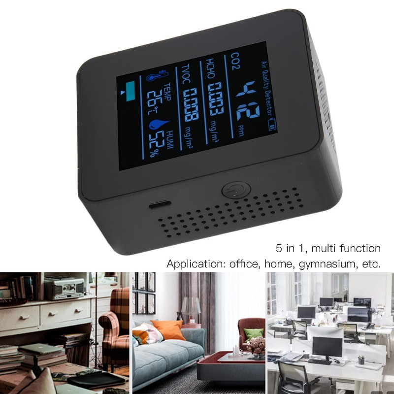 ZNAZ2CO3TB Bluetooth Air Quality Detector 5 in 1 Multifunctional CO2