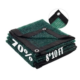 LOVE STORY 8x10FT 70% Green Shade Cloth Sun Shade Net with Grommets Sunblock Net Mesh Tarp for Garden,Plants Cover,Greenhouse and Patio