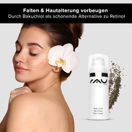 RAU Cosmetics Bakuchiol Sensitive Day Cream 50 ml - Retinol Creme Gesicht (Bakuchiol) - Leichte Tagescreme - Gesichtspflege für reife Haut & unreine Haut - Anti Aging Creme