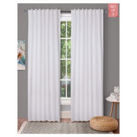 Tab Top Curtains,Farm House Curtain,Cotton Curtains,Curtain 2 Panel Sets,Window Curtain Panel in Textured Cotton 50x96 White,Reverse Window Panels,Curtain Drapes Panels,Bedroom Curtains,Set of 2