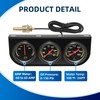 MH 2inch 52mm Triple Gauge Set, Oil Pressure Gauge Water