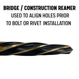 Drill America 7/16" Bridge/Construction Reamer, Black and Gold Finish, KFD Series