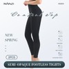 MANZI 2 Pairs Women's Footless Dance Tights Soft Solid Colored