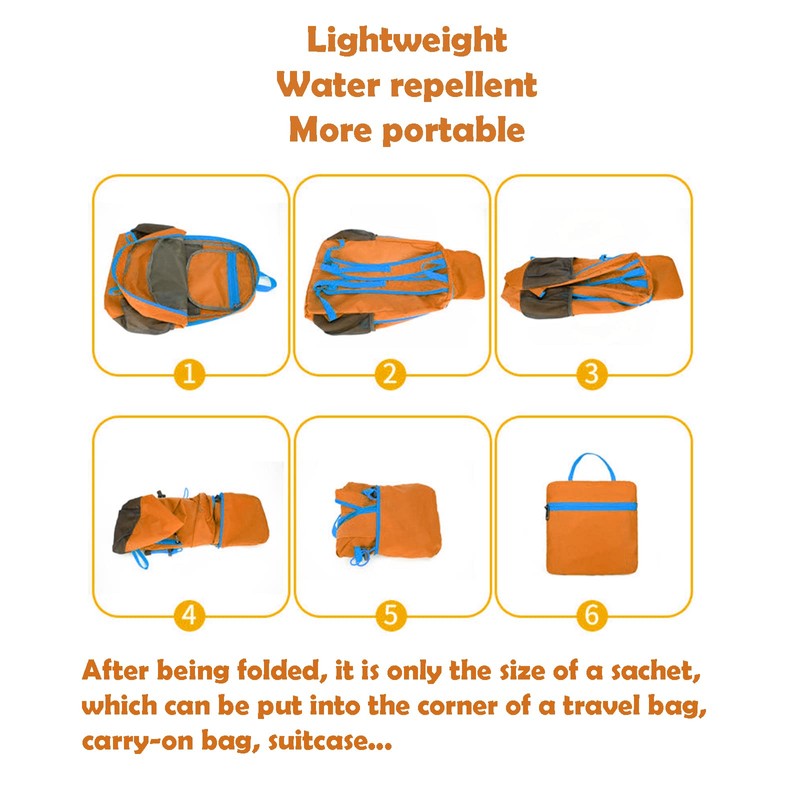 Hiking Backpack,20L Sports Lightweight Folding Waterproof Ultra-Light Backpack Suitable For