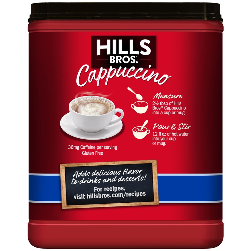 Hills Bros. Cappuccino Mix – Rich, Frothy Coffeehouse-Tasting Instant Drink