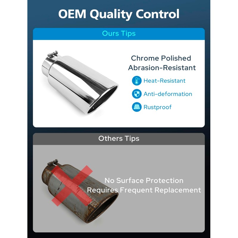 RP Remarkable Power, 5 inch Exhaust Tip,5 Inlet 7 Outlet