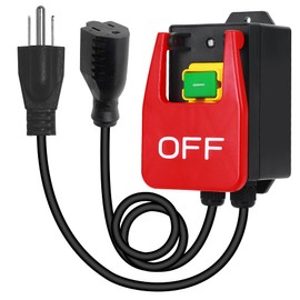 BOSYTRO 110V to 120V Single Phase On/Off Switch, Emergency stop switch, Table Saw Switch with Large Stop Sign Paddle for Quick cut-off of Power to Milling Machines and Electrical Equipment (off)