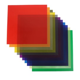 11pcs Película de Filtro de Iluminación de Gel Corrección de Color Universal de Alta Translúcido para Luz Estroboscópica Fotografía de Luz LED Superposiciones de Colores Hojas de