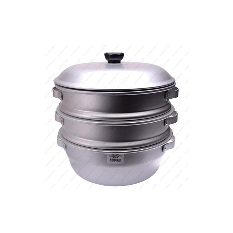 10 inch 3-Tier Aluminum Steamer by Wok Shop