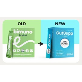 Bimuno es ahora GutSupp. Polvo prebiótico. 30 días. Alimenta bifidobacterias