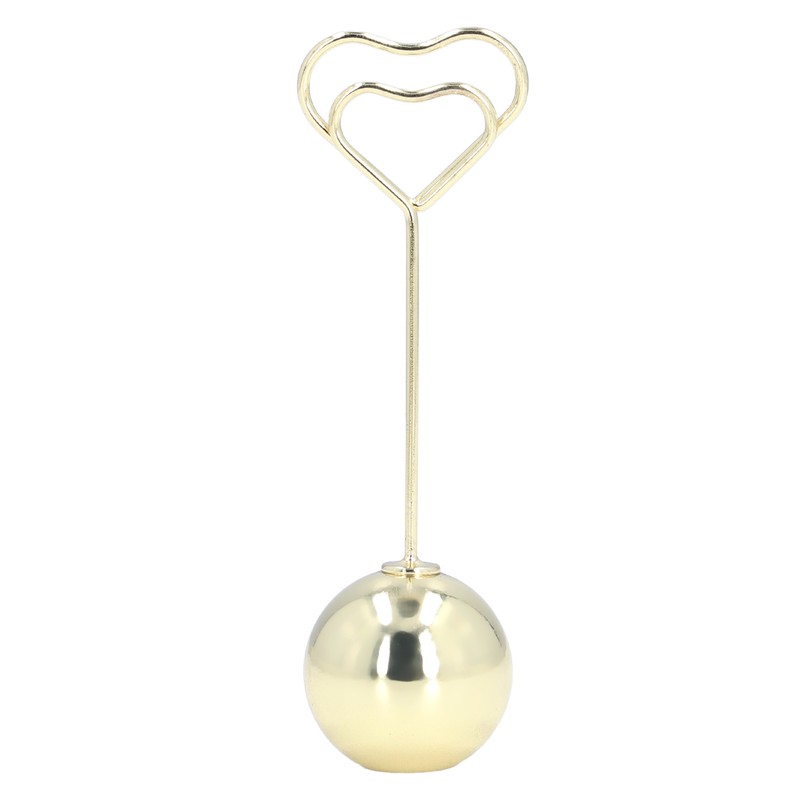 2Pcs Table Number Holder Heart Shaped Firm Stable Premium Metal