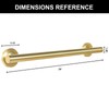 Lava Odoro Shower Grab Bar, Modern Stainless Steel Handicap Grab