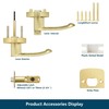 Leydebong 4 Pack Privacy Door Lock Door Handle Lever Keyless